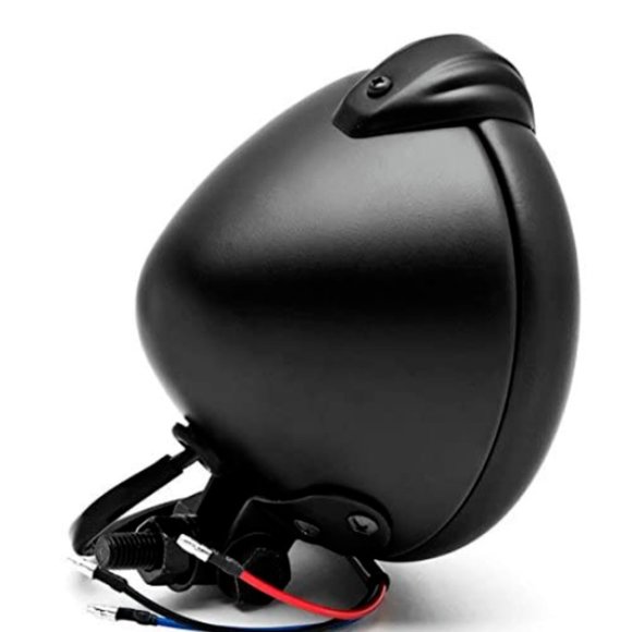 5" Motorcycle Black Headlight Universal Bottom Mount - Picture 5 of 6